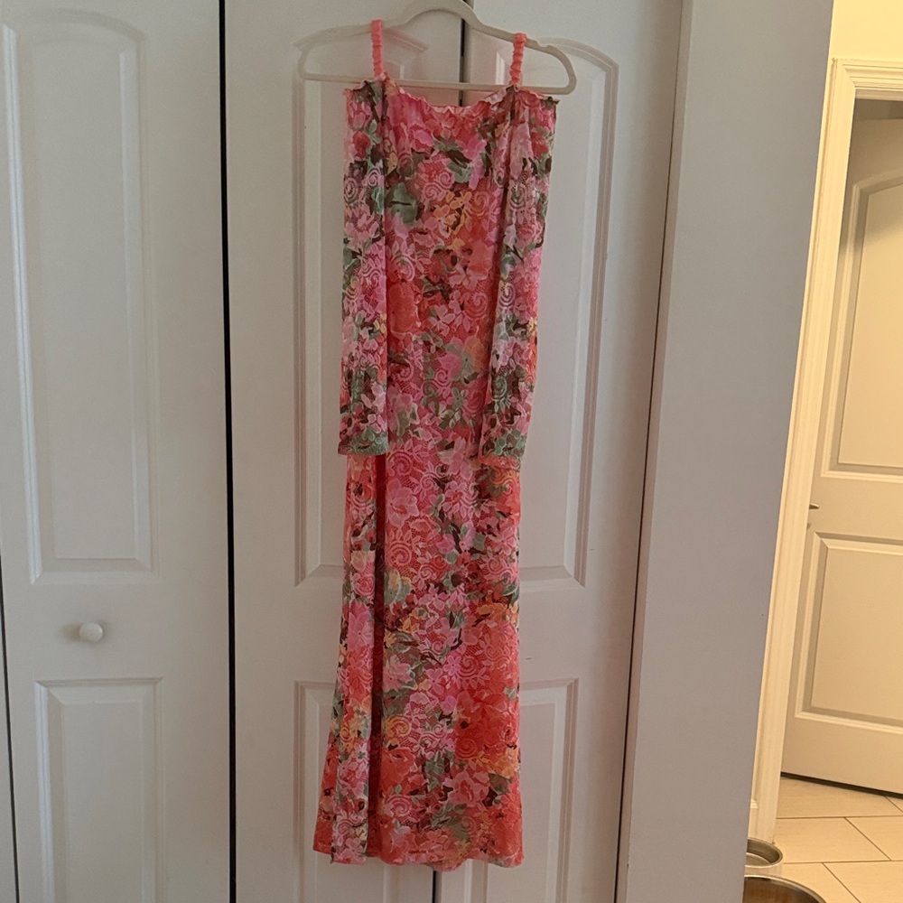 MARINA Pink Floral Dress